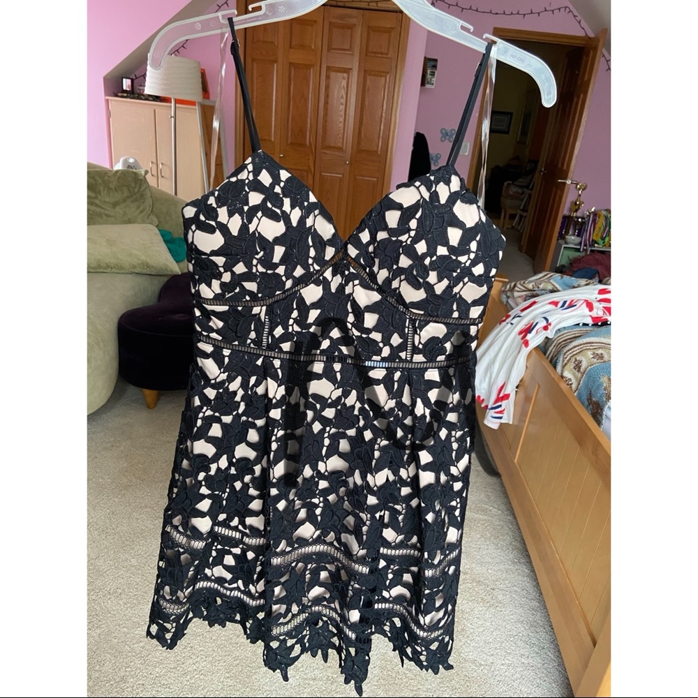 black lace dress